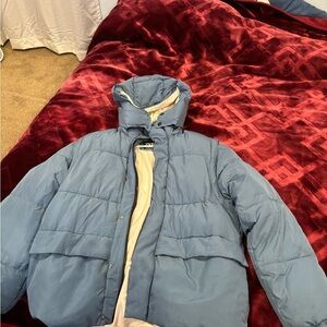 Zara Sky Blue Quilted Jacket